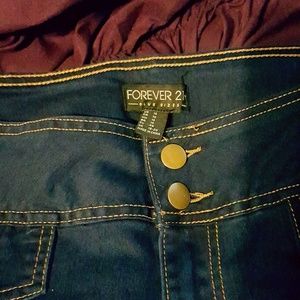 Forever 21 dark blue flare jeans